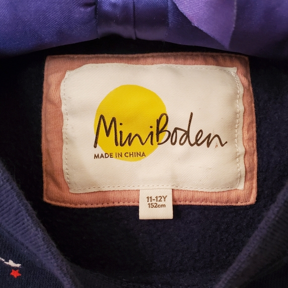 Mini Boden navy Unicorn applique sweatshirt - Picture 6 of 9